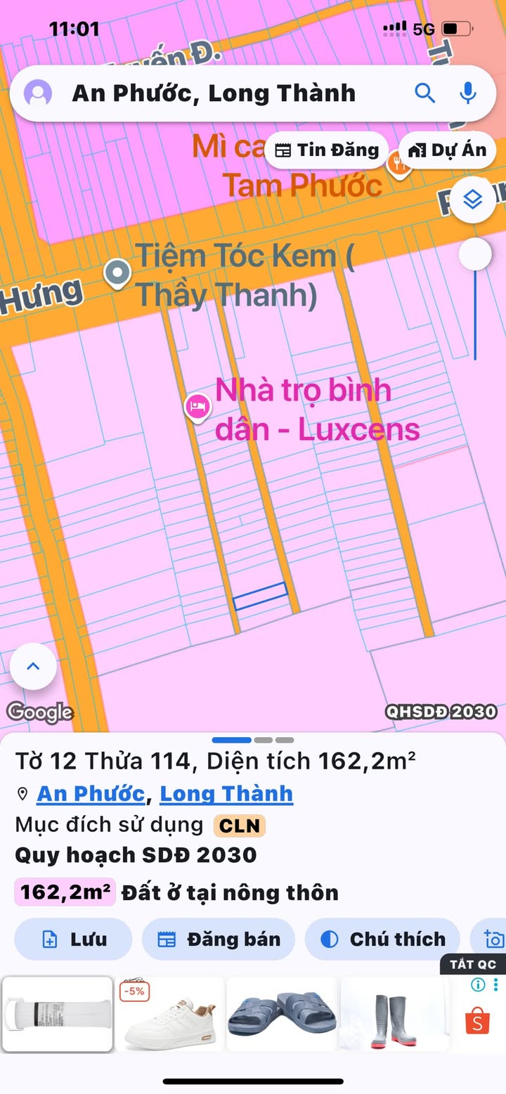 Đất nền An Phước, Long Thành 162m² giá 1.3 tỷ - Sổ đỏ chính chủ, đầu tư sinh lời!