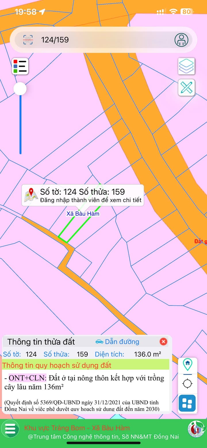 Đất thổ cư Bàu Hàm Trảng Bom 136m² giá chỉ 5xx triệu - Sổ đỏ chính chủ!