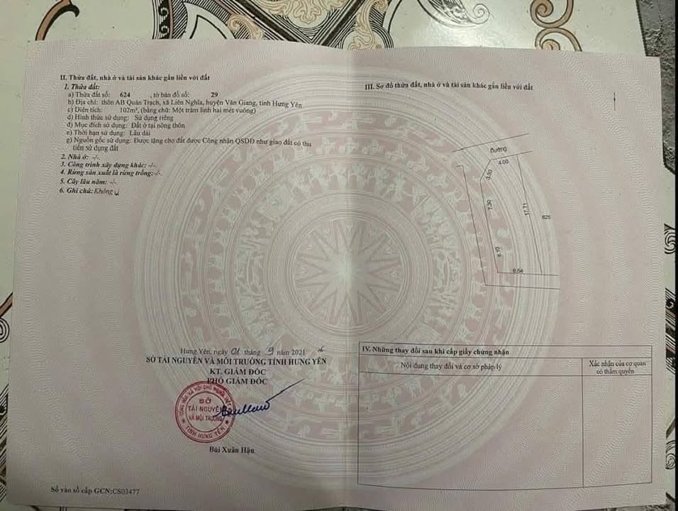 Đất thổ cư 102m² AB Quán Trạch, Hưng Yên - Giá đầu tư cực tốt chỉ 3x triệu/m²!