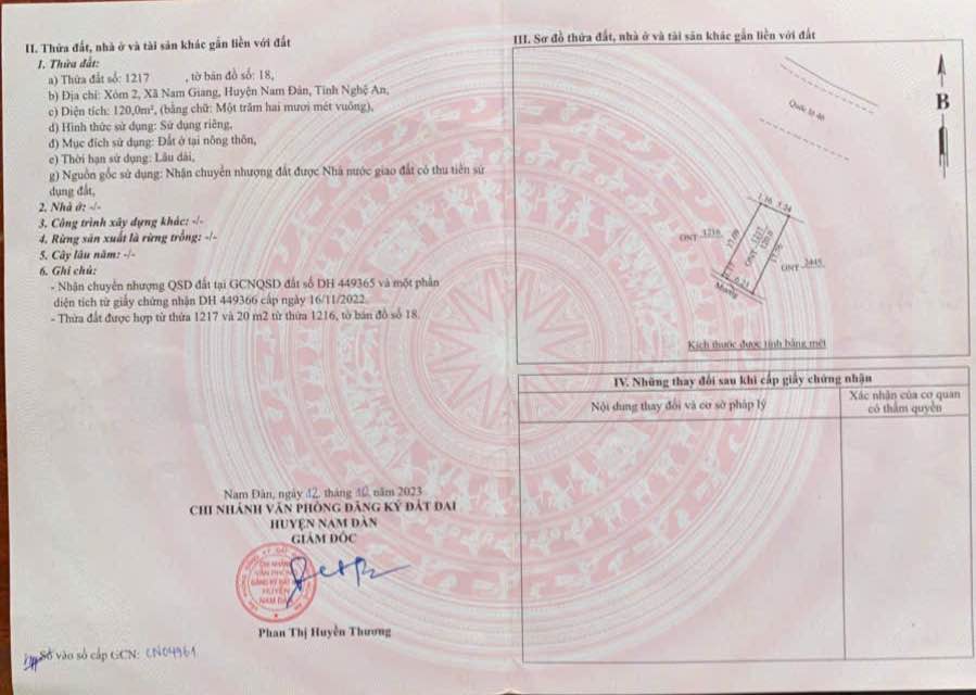 Đất kinh doanh mặt đường Quốc lộ 46 - Nam Giang 120m² giá 4.5 tỷ - Đầu tư sinh lời ngay!