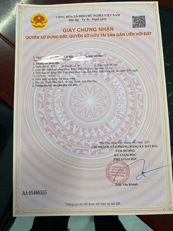 Đất nền Thanh Vân 96m² giá 1.1 tỷ - Đầu tư sinh lời ngay!