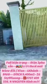 Đất nền Xuân Tân, Long Khánh 9400m² giá 5.9 tỷ - View đồi cực đẹp!