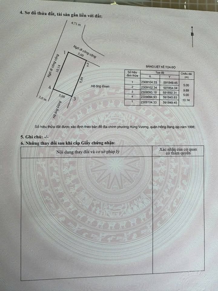 Đất lô góc tại ngõ 105 chợ Cam Lô, Hồng Bàng, Hải Phòng 50m² - Sổ đỏ đầy đủ, kinh doanh tốt!