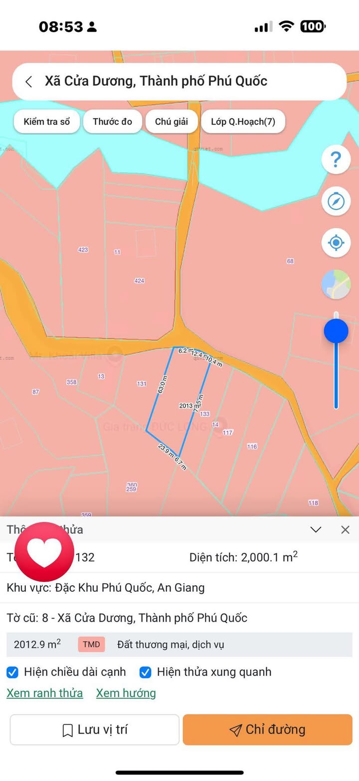 Đất mặt tiền đường Cửa Dương Phú Quốc 2000m² giá 2.8 tỷ - Cơ hội đầu tư tiềm năng!