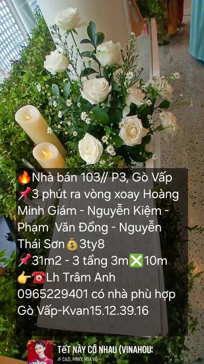 Nhà bán 3 tầng Phường 3, Gò Vấp 31m² giá 3.85 tỷ - Sổ hồng chính chủ, công chứng ngay!