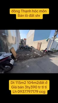 Đất nền Đông Thạnh, Hóc Môn 115m² giá 3.39 tỷ - Sổ đỏ chính chủ, đầu tư sinh lời!