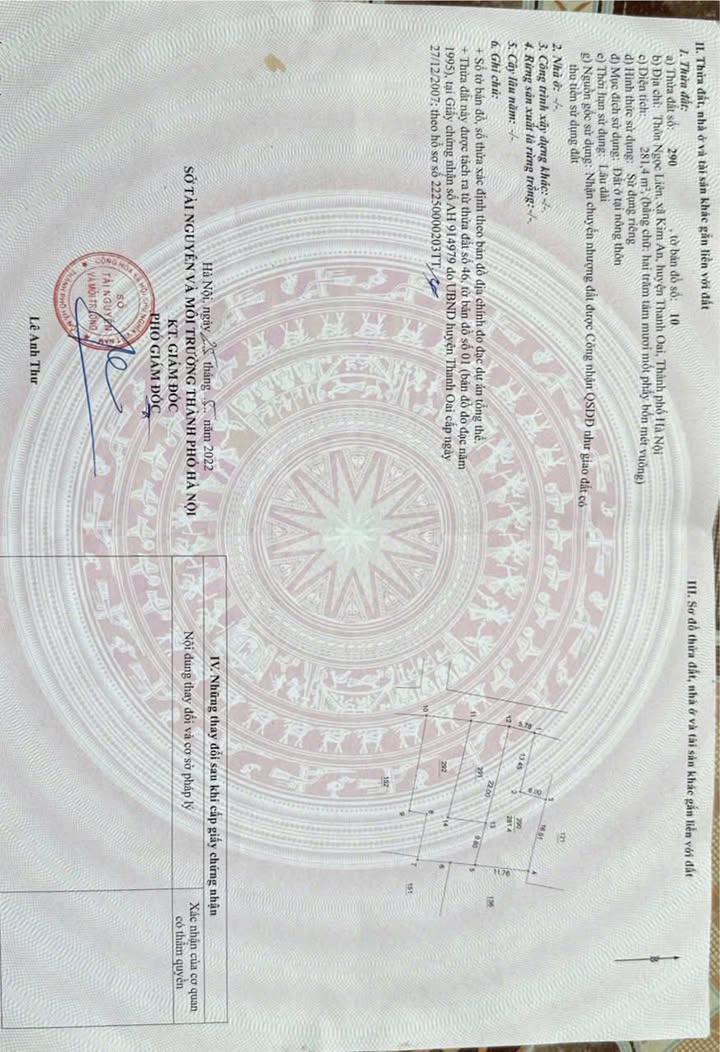 Đất thổ cư Kim An 281m² giá 4 triệu/m² - Chính chủ bán gấp!