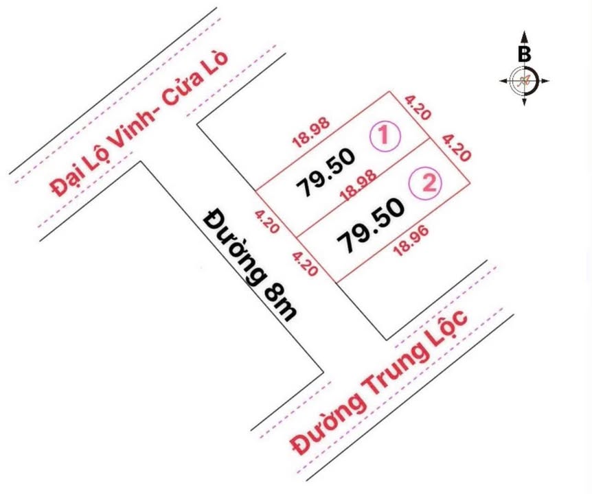 Đất nền Nghi Phú Vinh 79.5m² giá 3 tỷ - Vị trí đắc địa đầu tư sinh lời!