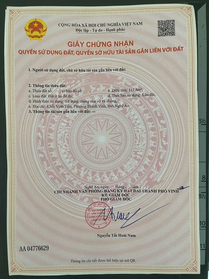 Nhà 2 Tầng Khối Vĩnh Tiến, Thành Vinh 111,4m² giá 6,98 tỷ - Vị trí kinh doanh đắc địa!