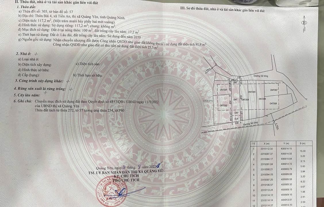 Đất thổ cư Tiền An 117m² giá 10 triệu - Mặt tiền rộng, vị trí đẹp!