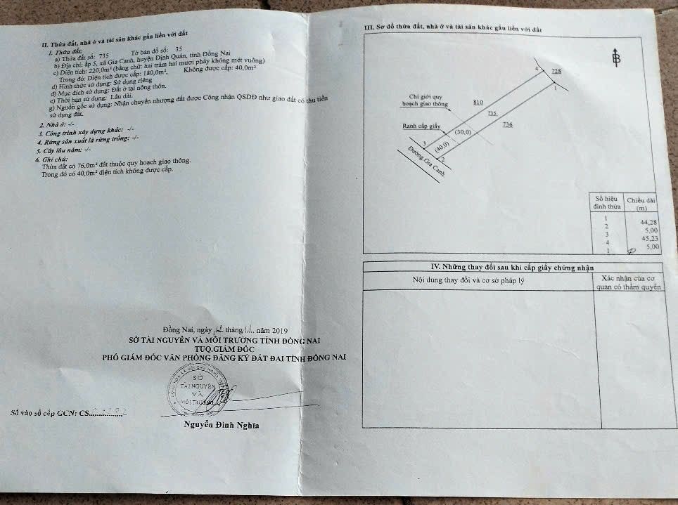 Bán đất thổ cư Gia Canh, Định Quán 220m² giá 1.23 tỷ - Đầu tư sinh lời ngay!