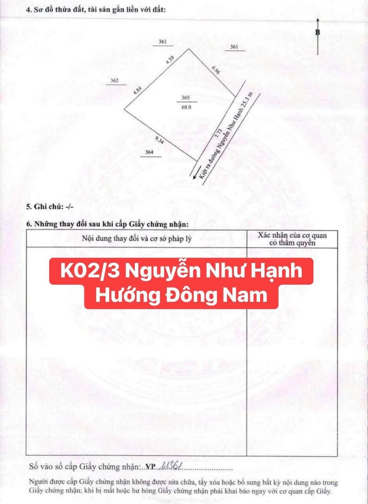 Bán đất kiệt 02/3 Nguyễn Như Hạnh, Đà Nẵng 68m² giá 2 tỷ - Thương lượng chính chủ!