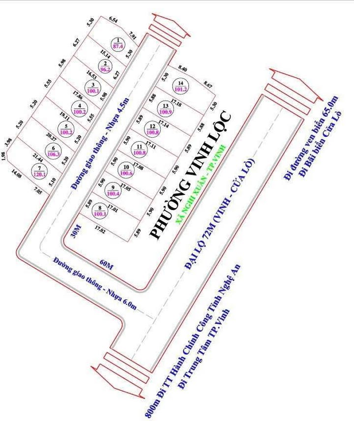 Đất nền Vinh Lộc, TP Vinh - Diện tích 100m², chỉ từ 1.35 tỷ - Đầu tư sinh lời ngay!