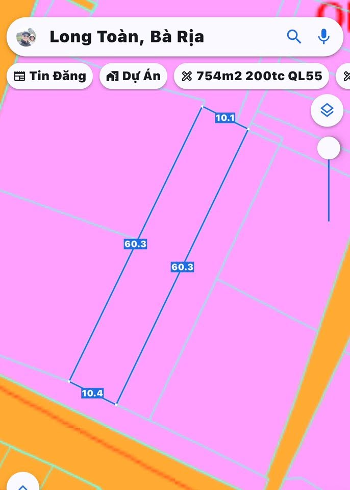 Đất đẹp phường Tam Long, TP Bà Rịa - Vũng Tàu 615m² - Vị trí vàng cho đầu tư!