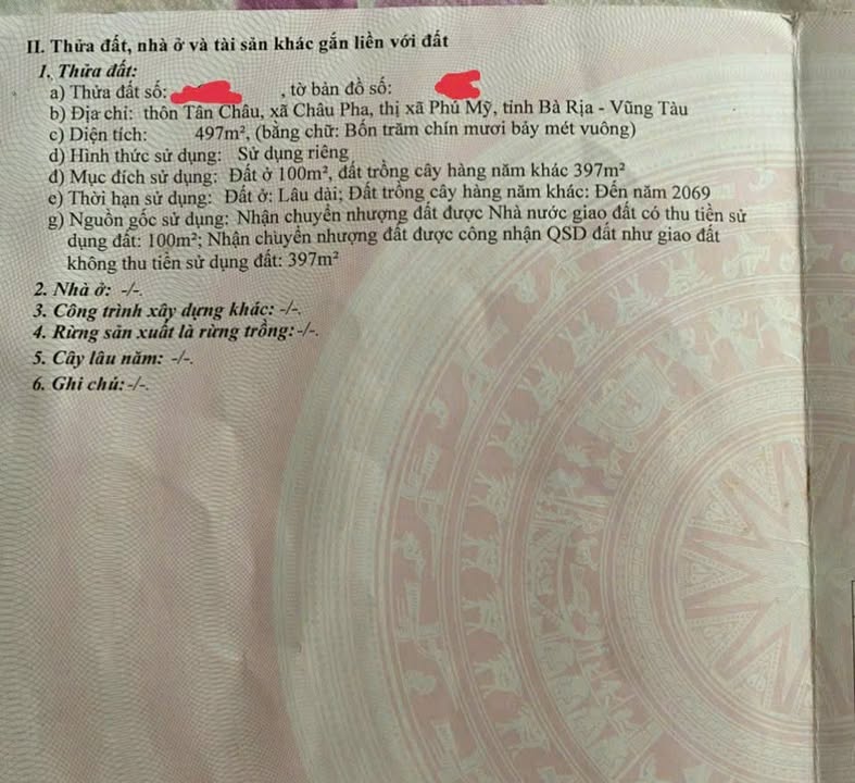 Đất mặt tiền Phước Tân Châu Pha 500m² giá 4.5 tỷ - Cơ hội đầu tư sinh lời cao!