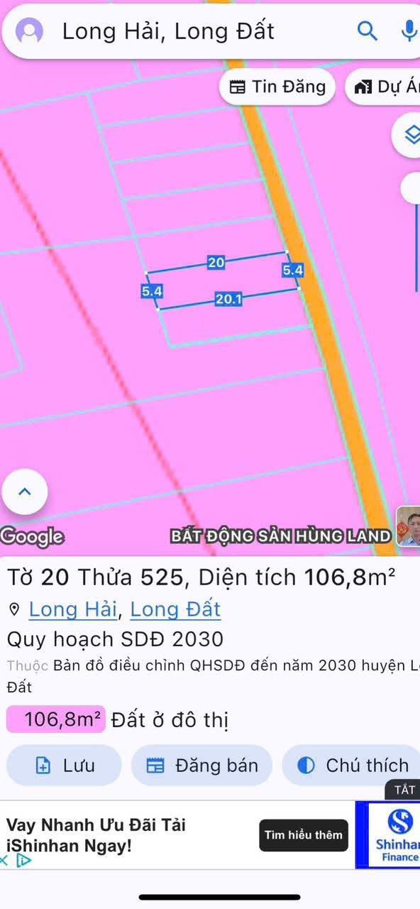 Đất nền biệt thự Long Hải 121m² giá 2.3 tỷ - Sổ hồng chính chủ, thương lượng