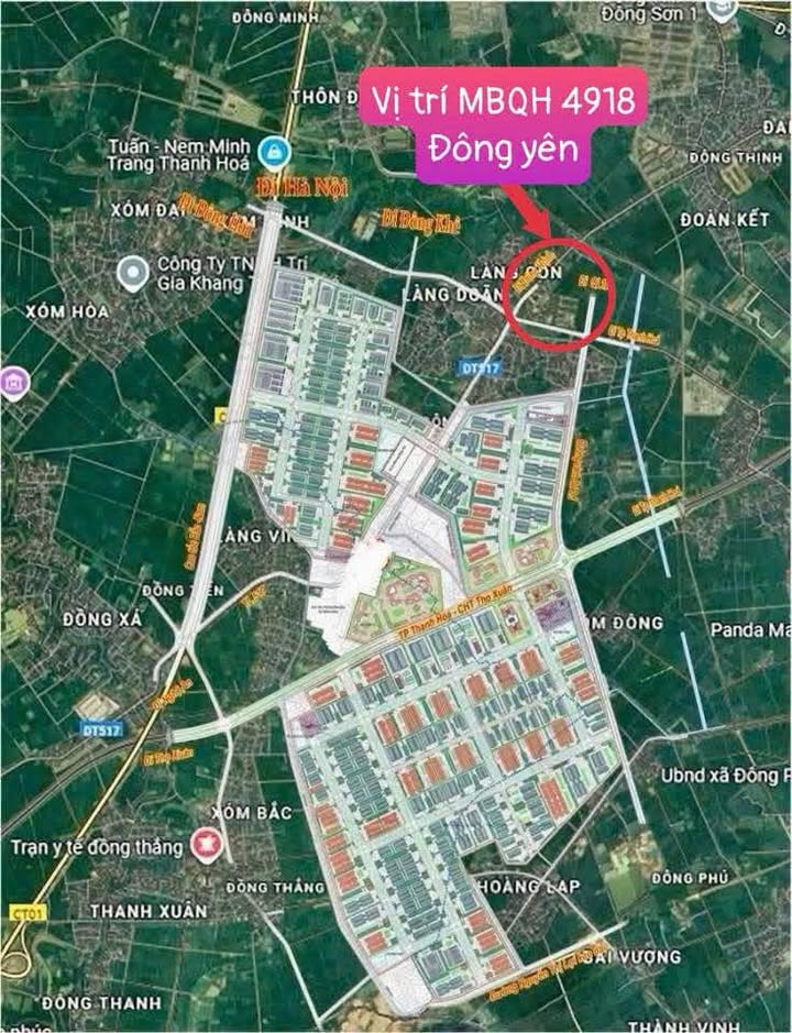 Đất nền Đông Yên, Thanh Hóa 111,4m² giá 1 tỷ - Vị trí đắc địa gần KCN!