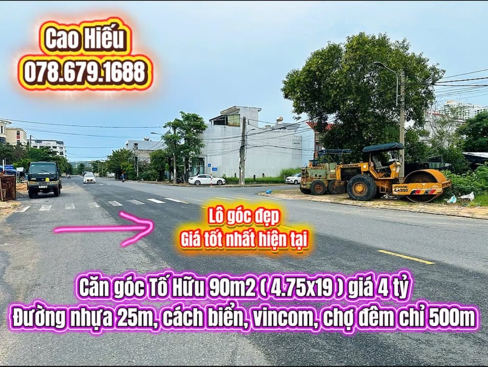 Nhà góc Tố Hữu 90m² giá 4 tỷ - Gần biển và trung tâm mua sắm!