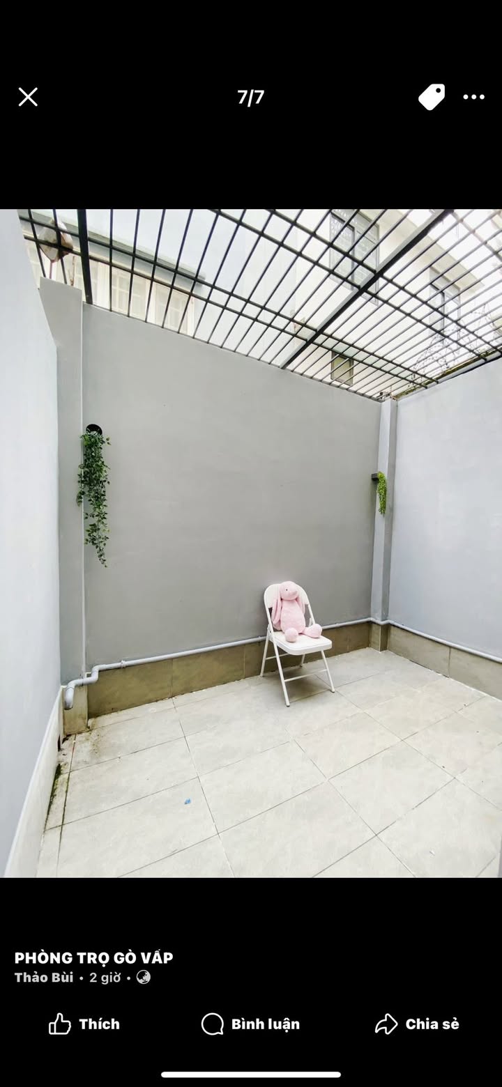 Phòng trọ cho thuê tại 233 Đặng Thùy Trâm, Bình Thạnh - Sân sau thoáng mát, tự do giờ giấc!