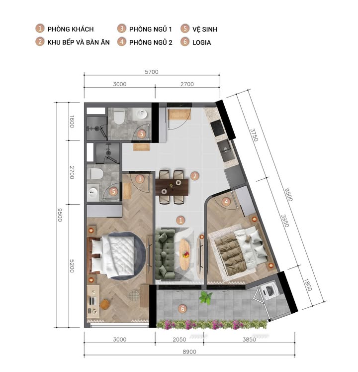 Căn hộ Cora Tower Đà Nẵng 73.3m² giá chỉ 3.3 tỷ - Sẵn sàng vào ở ngay!