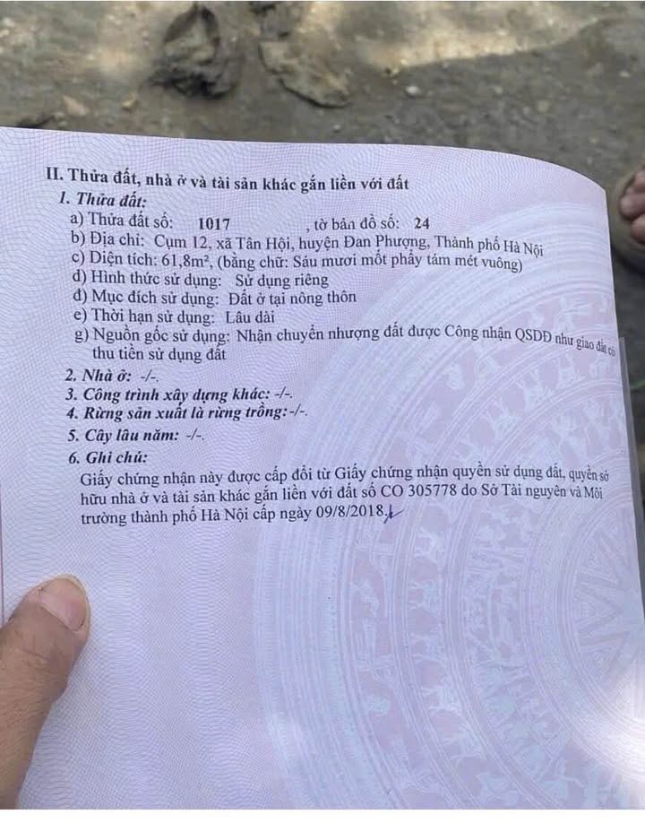Nhà Đan Phượng 61m² giá 8x - Ngõ thông thoáng, chính chủ!