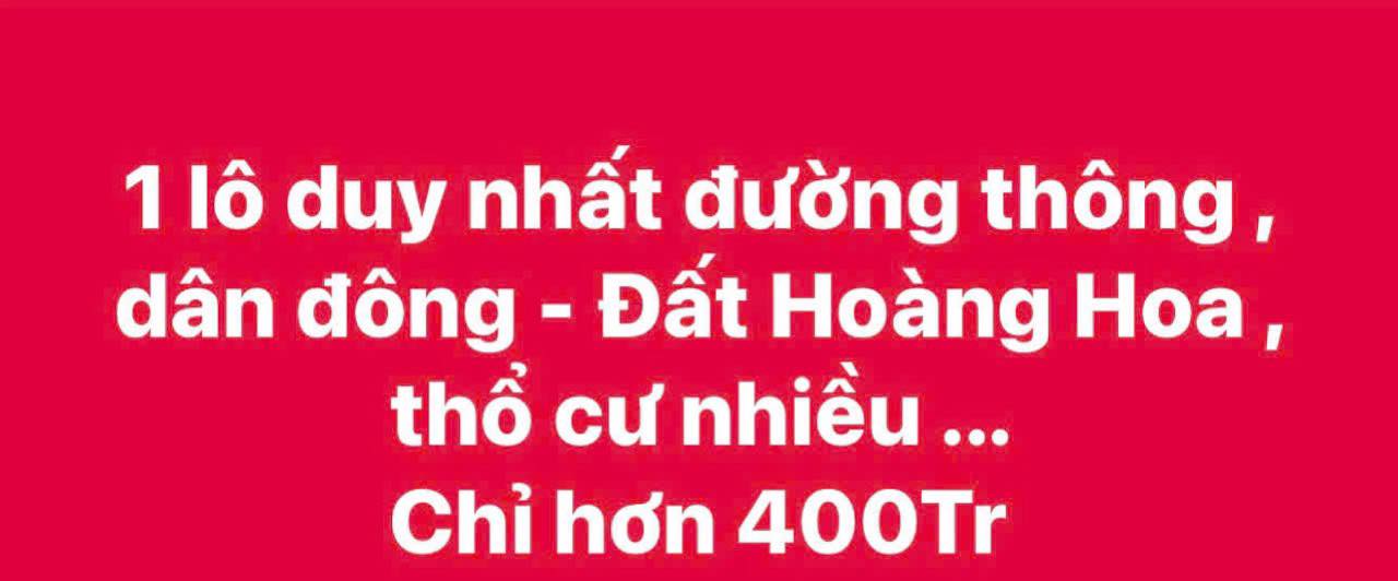 Đất thổ cư xã Hoàng Hoa, Tam Dương 80m² giá 400 triệu - Cơ hội đầu tư hấp dẫn!