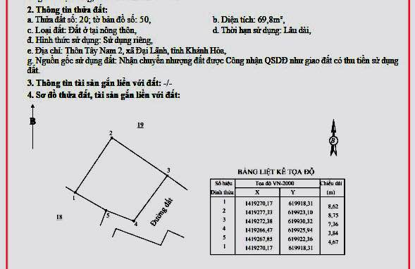 Nhà riêng tại Đại Lãnh, Khánh Hòa 69m² giá 500 triệu - Hướng Đông mát mẻ gần biển!