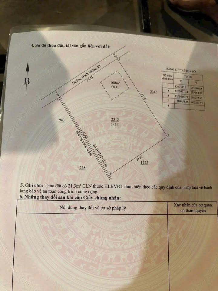 Đất nền Bình Nhâm 1434m² giá 28.68 tỷ - Sổ đỏ chính chủ, vị trí đẹp!