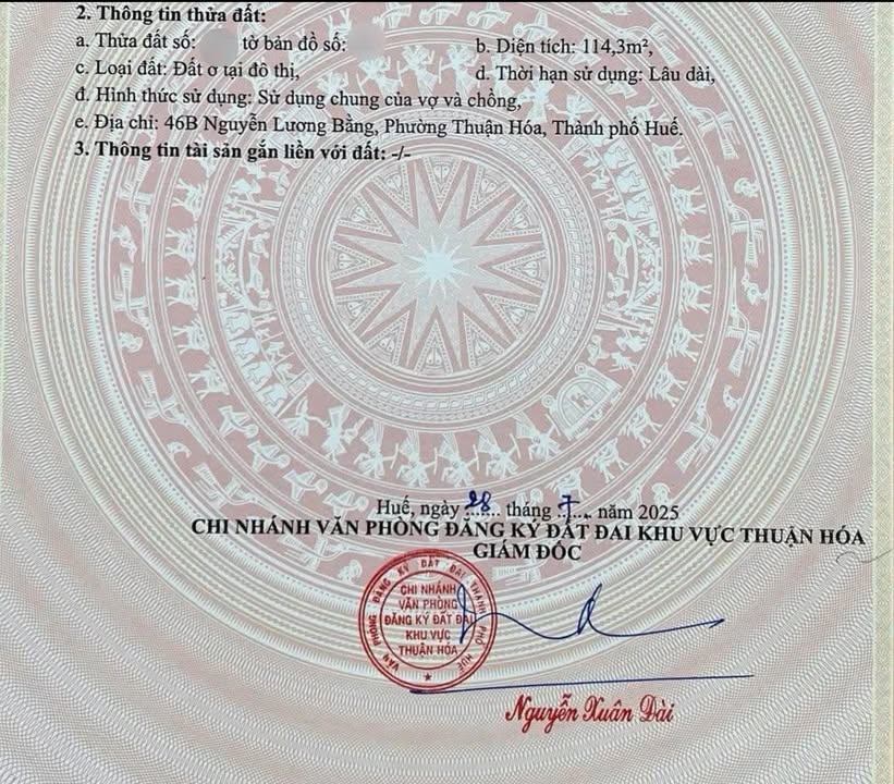 Mặt tiền kinh doanh đường Nguyễn Lương Bằng, TP Huế 114m² giá 11 tỷ - Đầu tư sinh lời lý tưởng!