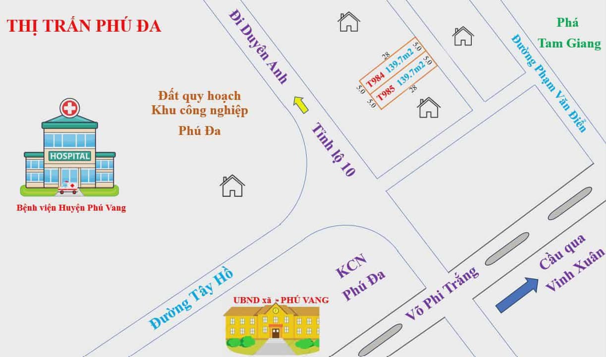 Đất nền Phú Đa 140m² giá chỉ 345 triệu - Cơ hội đầu tư tuyệt vời!