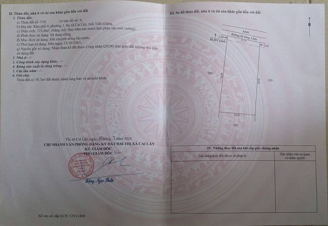 Đất nền Mỹ Phước Tây, Cai Lậy 3000m² giá 4.5 tỷ - Pháp lý rõ ràng, đầu tư sinh lời!