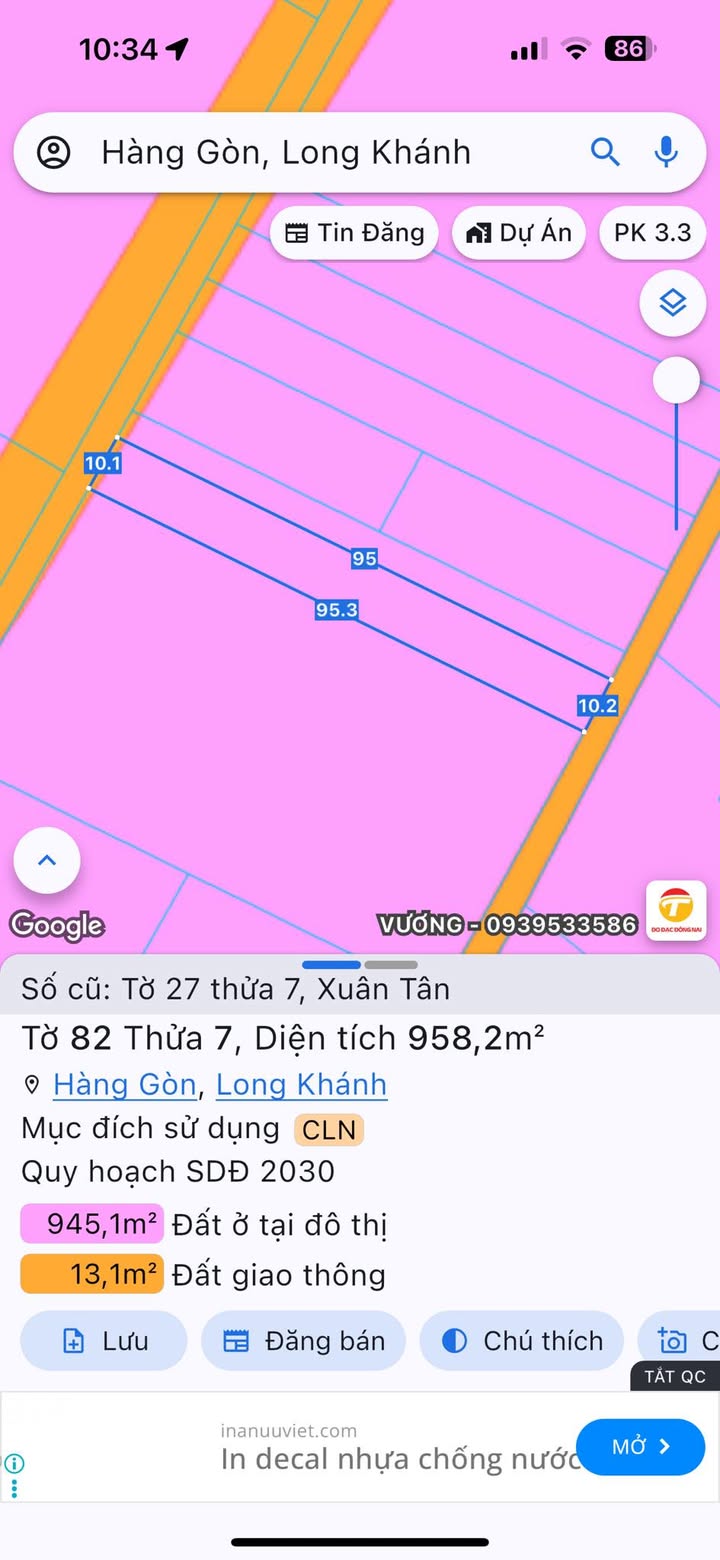 Đất nền Xuân Tân Long Khánh 3600m² - Mặt tiền nhựa, giá tốt đầu tư