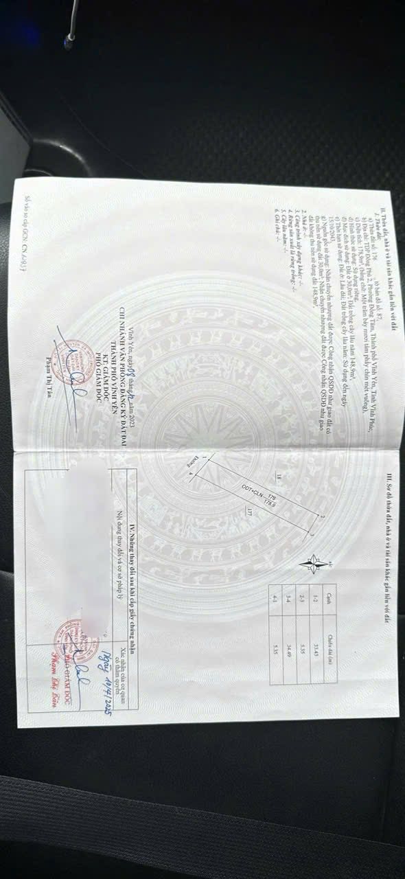 Đất nền 178m² phường Đồng Tâm, Vĩnh Yên giá chỉ 1,5 tỷ - Đường ô tô vào tận đất!