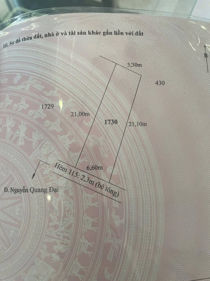 Nhà cấp 4 chính chủ tại hẻm 115 Nguyễn Quang Đại, 139m² chỉ 1.3 tỷ - Đầu tư sinh lời!
