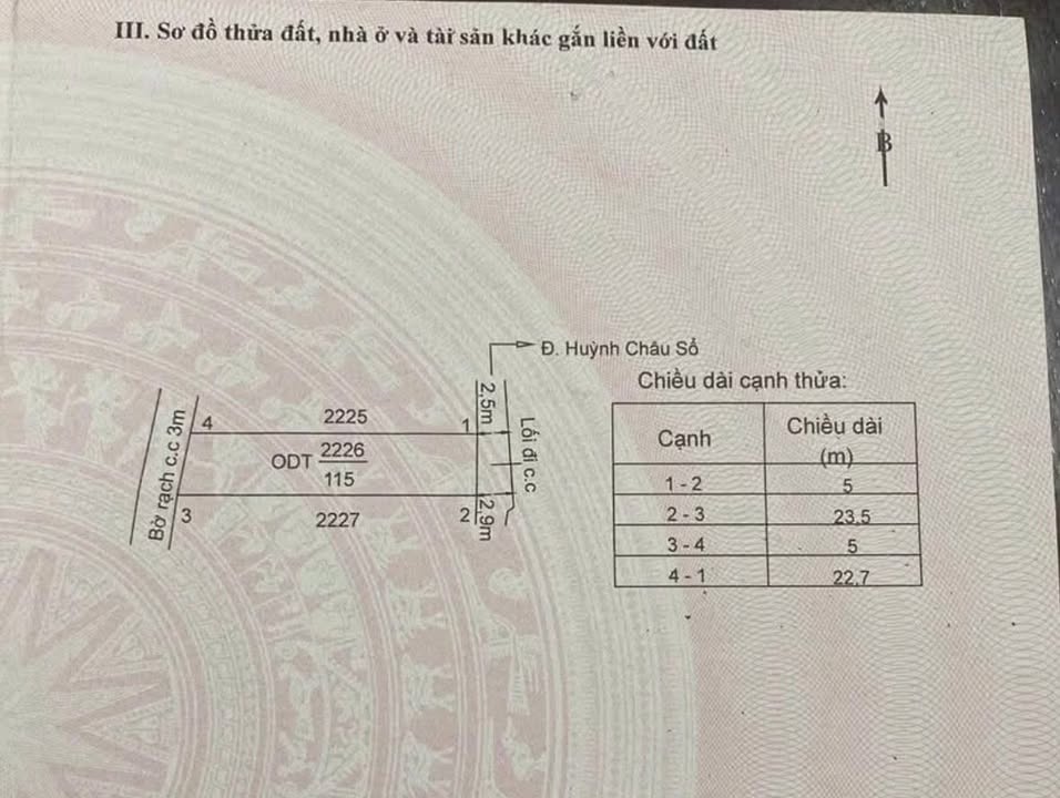 Đất thổ cư Huỳnh Châu Sổ, Tân An, 117m² giá 750 triệu - Sổ đỏ chính chủ!