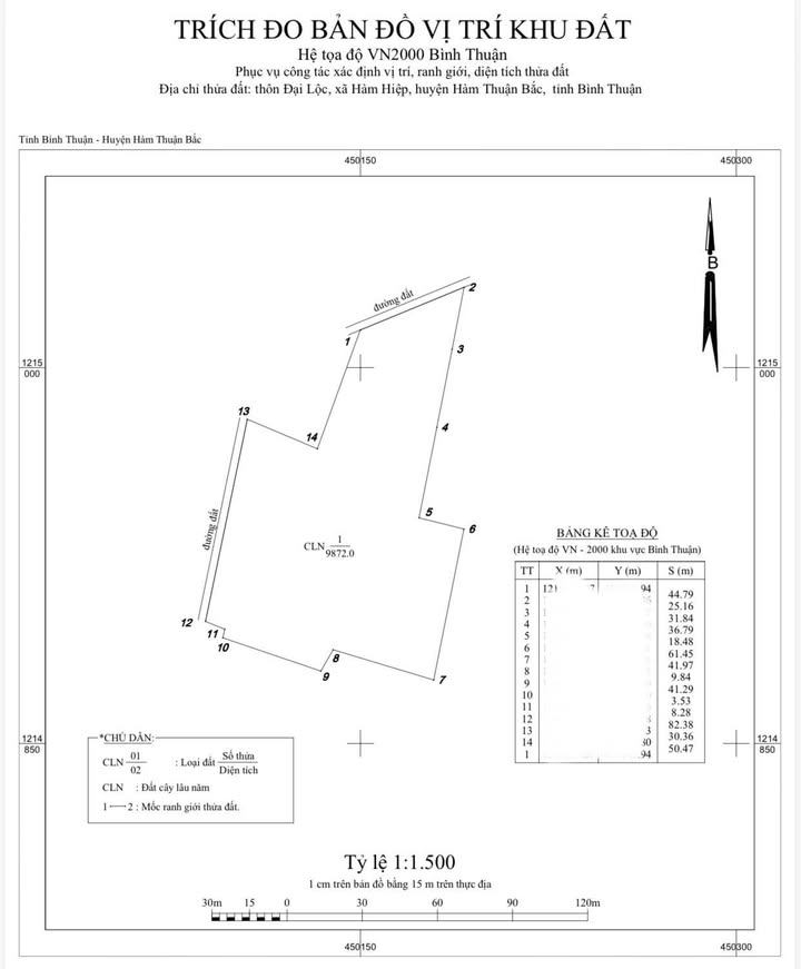 Đất thổ cư 9.872m² tại Bình Thuận - Giá chỉ 4.245 tỷ - Đầu tư tuyệt vời!