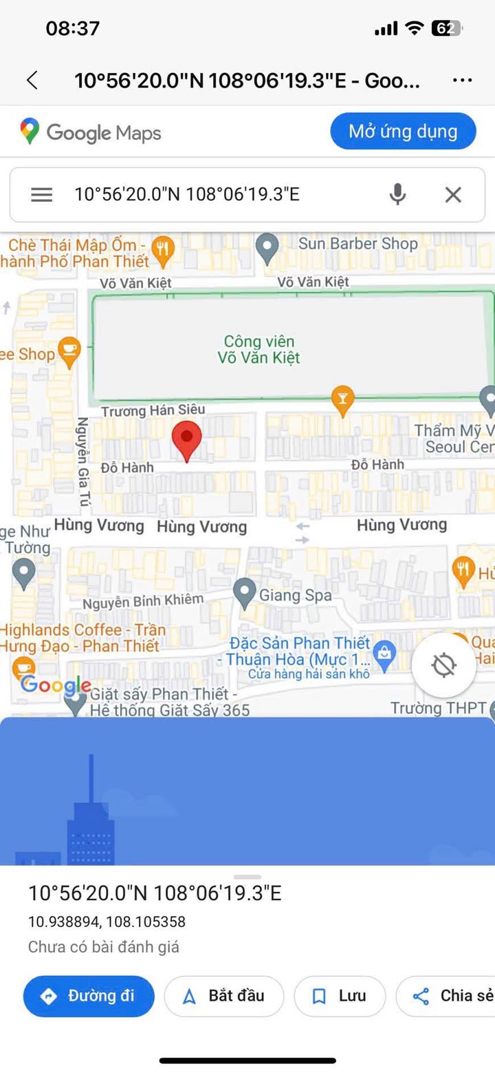 Đất mặt tiền Đỗ Hành, Phú Thủy, Phan Thiết 200m² giá 9.3 tỷ - Vị trí đắc địa gần công viên