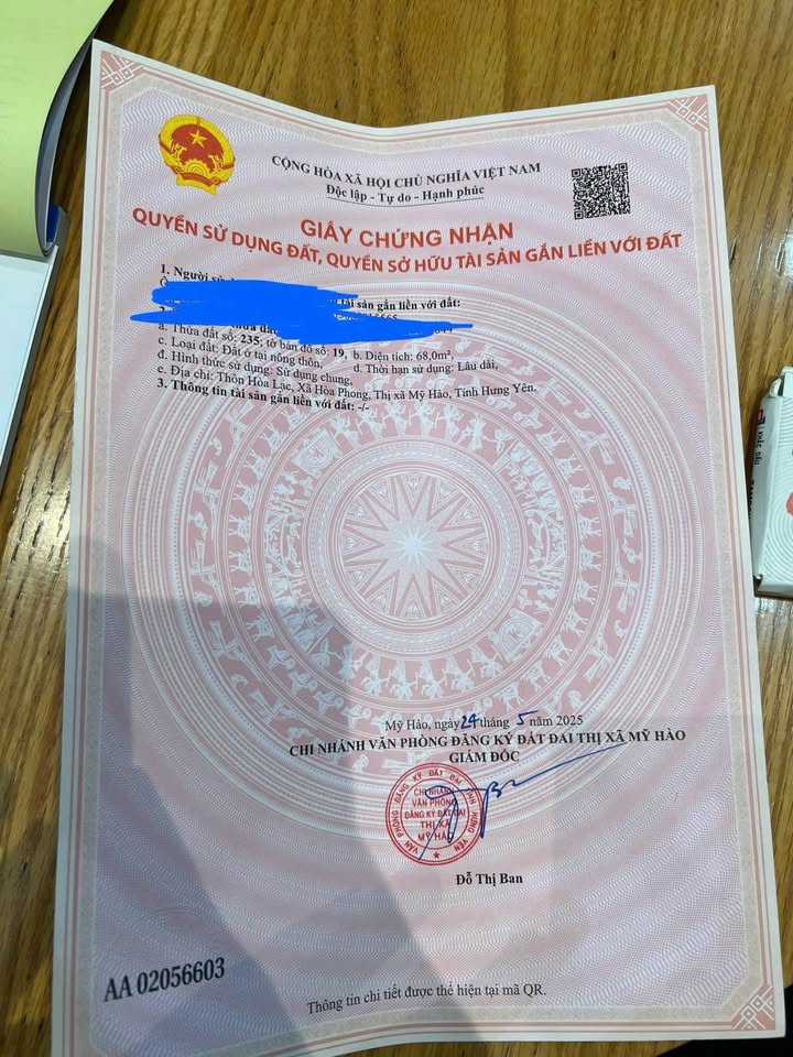 Đất thổ cư Hòa Phong 68m² giá 1.7 tỷ - Đường ô tô tránh nhau