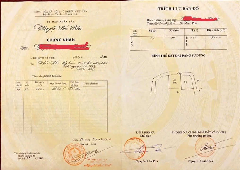 Lô đất homestay nghỉ dưỡng 6400m² tại Minh Phú, Sóc Sơn - Đầu tư sinh lời lý tưởng!