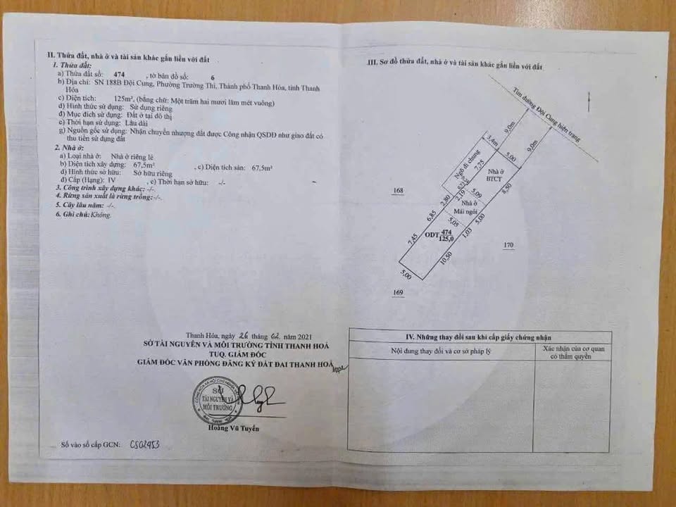 Đất mặt đường Đội Cung, phường Hạc Thành, 125m² giá 8 tỷ - Đầu tư an toàn, giá trị bền vững!