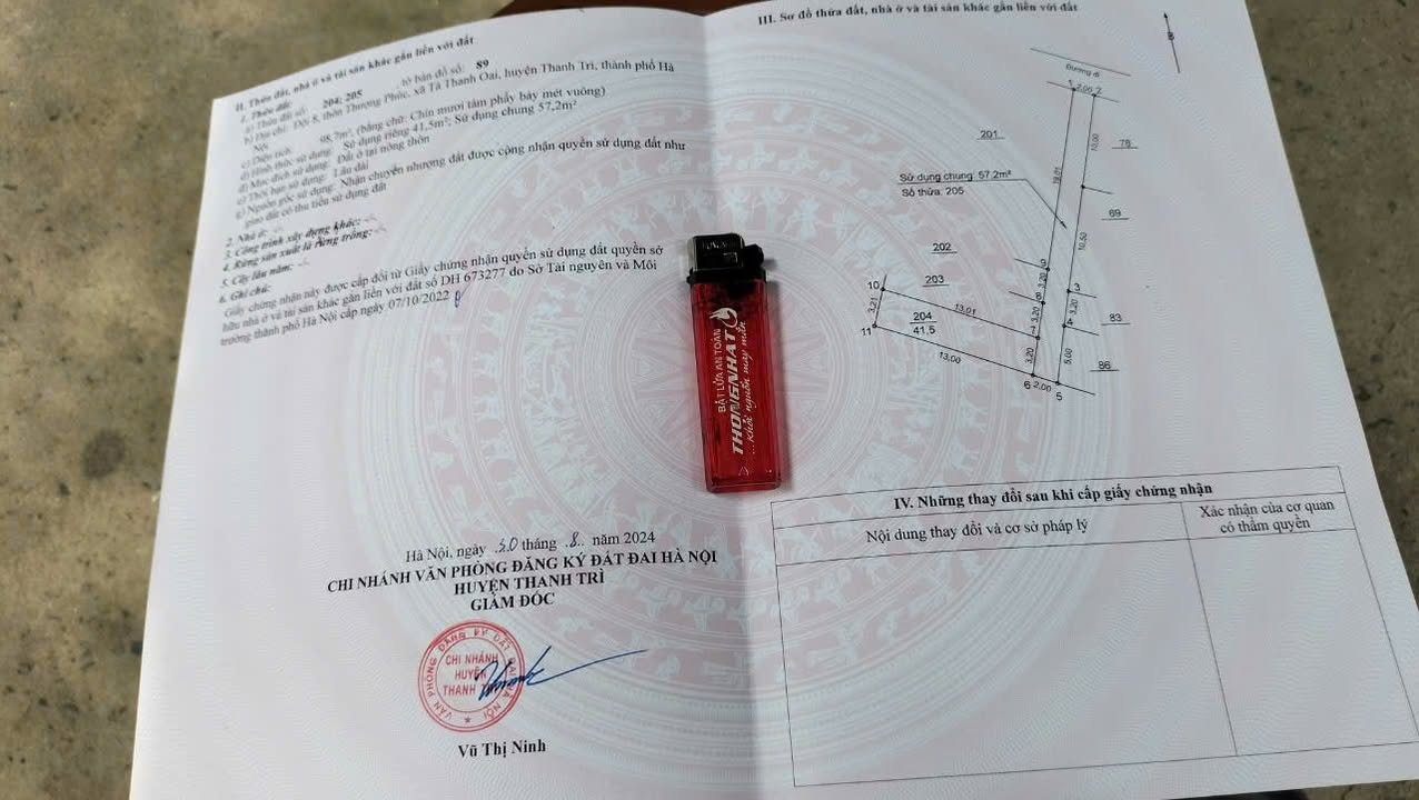 Đất sổ đỏ Tả Thanh Oai 41m² giá 3 tỷ - Cơ hội đầu tư sinh lời!