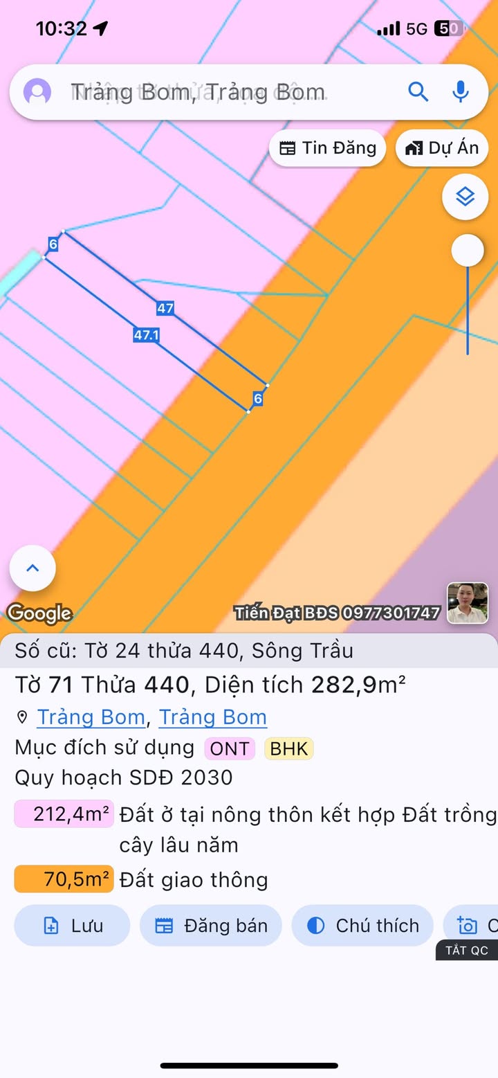 Mặt tiền Nguyễn Hoàng Trảng Bom 282m² giá chỉ 2 tỷ - Kinh doanh đa ngành ngay!