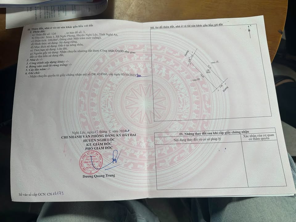 Đất thổ cư Nghi Phong, TP Vinh 100m² giá 2.22 tỷ - Vị trí đắc địa gần ĐH Cơ sở 2!