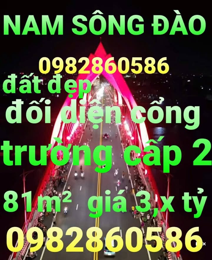 Đất nền Nam Sông Đào 81m² giá 3 tỷ - Đối diện cổng trường cấp 2!