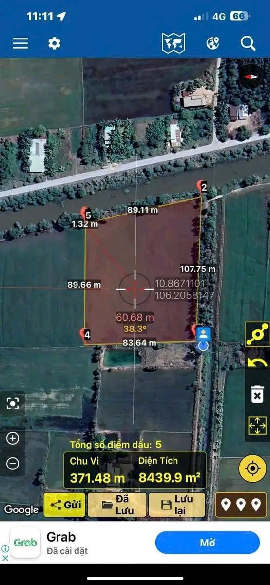 Đất lúa 8000m² xã Mỹ Thạnh Tây, Đức Huệ, Long An - Giá chỉ 1.8 tỷ, góc 2 mặt tiền!