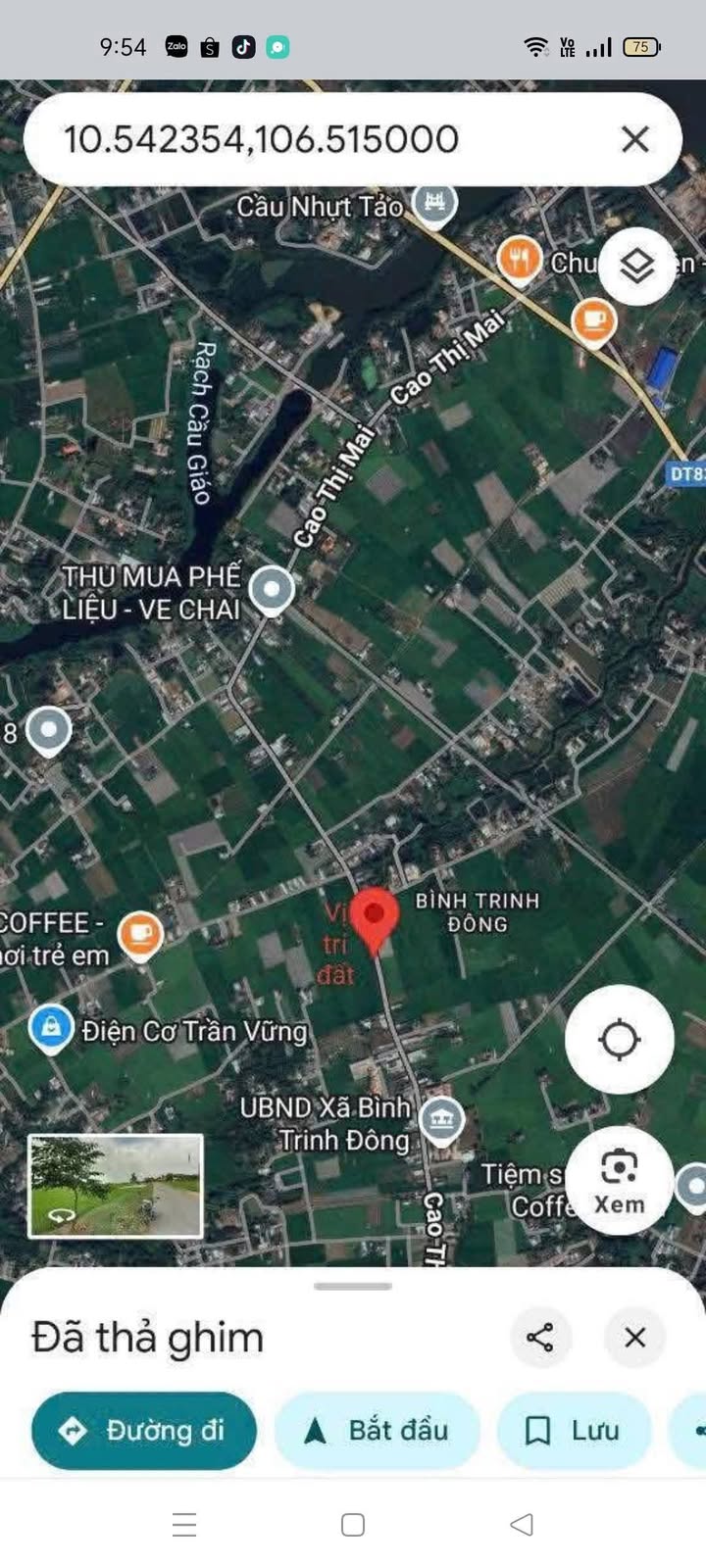 Đất nền mặt tiền đường Cao Thị Mai, xã Tân Trụ, 210m² giá 1.4 tỷ - Cơ hội đầu tư tuyệt vời!