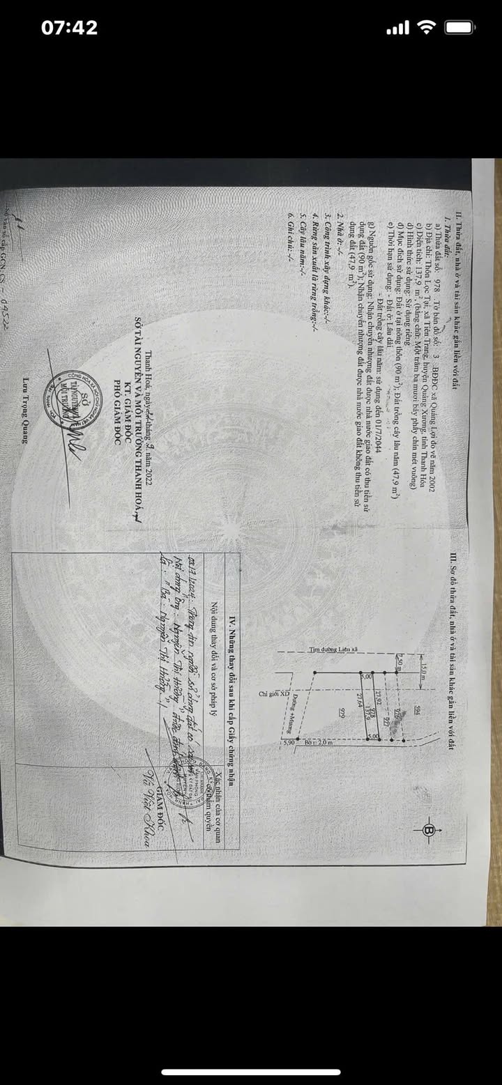 Đất nền xã Tiên Trang, Quảng Xương 138m² giá 1 tỷ - Cơ hội đầu tư hấp dẫn!