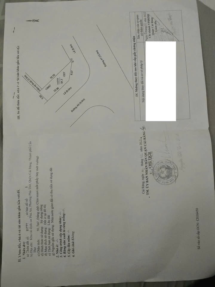 Đất nền góc KDC Phú An, Cái Răng, 108.35m² giá 3.9 tỷ - Cơ hội đầu tư hấp dẫn!