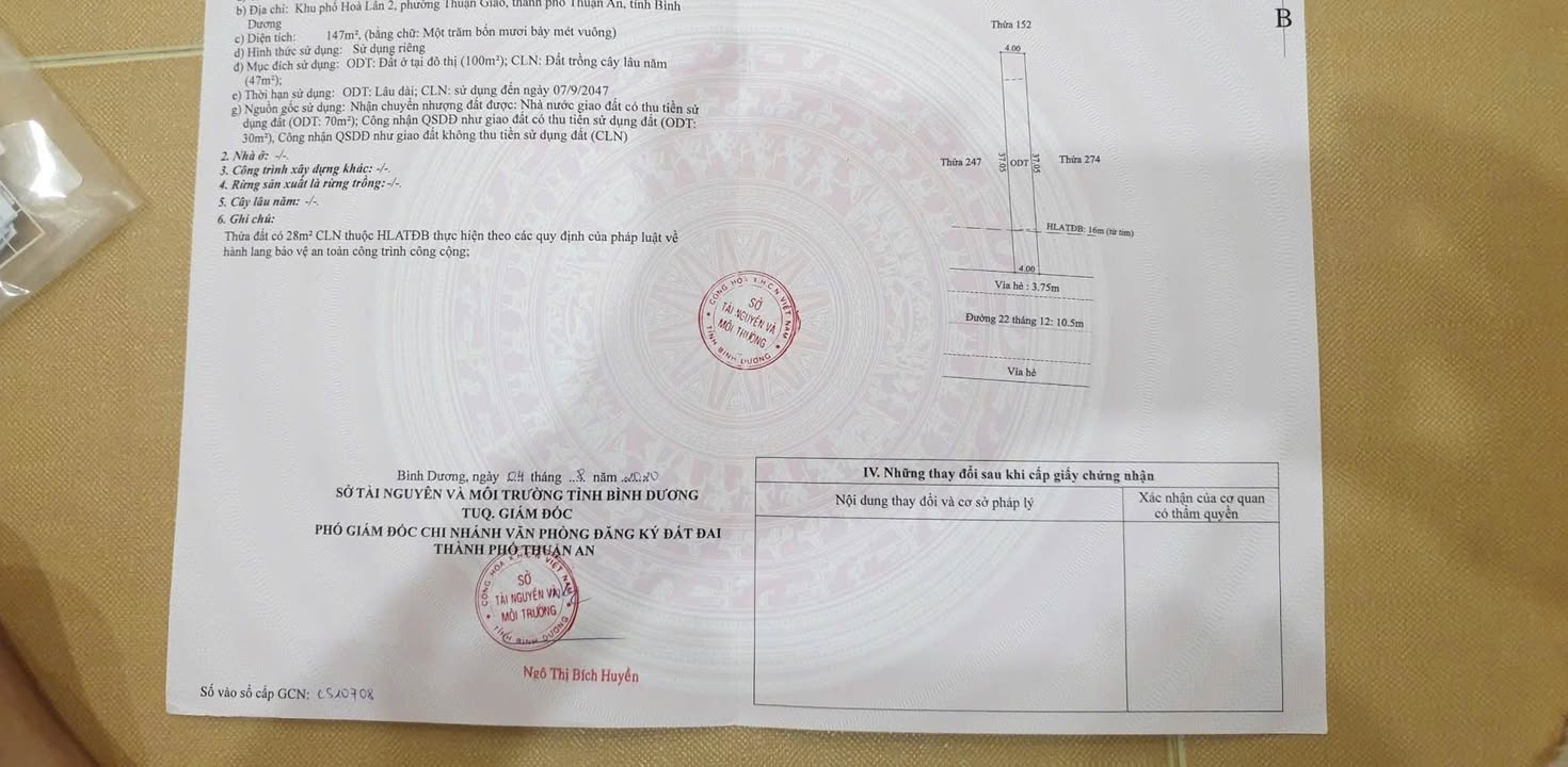 Bán mặt bằng kinh doanh mặt tiền đường 22 tháng 12, 147m² giá 7.2 tỷ - Cơ hội đầu tư hấp dẫn!