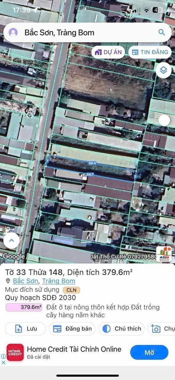 Nhà mặt tiền kinh doanh đường 65, Bình Minh, Trảng Bom 379m² - Giá chỉ 4 tỷ VND